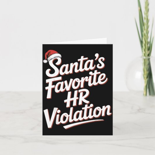 Vintage Sarcastic Retro Hr Violation Christmas Off Kaart (Voorkant)