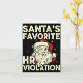 Vintage Sarcastic Retro Hr Violation Christmas Off Kaart (Gele Bloem)