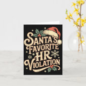 Vintage Sarcastic Retro Hr Violation Christmas Off Kaart (Gele Bloem)
