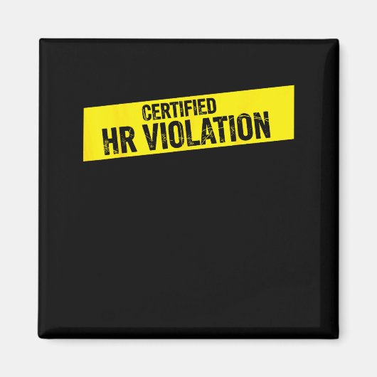 Vintage Sarcastic Retro Hr Violation Christmas Off Magneet (Voorkant)
