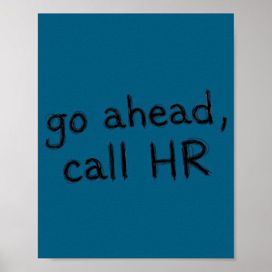 Vintage Sarcastic Retro Hr Violation Christmas Off Poster (Voorkant)