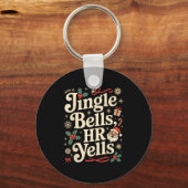 Vintage Sarcastic Retro Hr Violation Christmas Off Sleutelhanger (Voorkant)