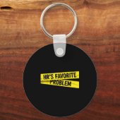 Vintage Sarcastic Retro Hr Violation Christmas Off Sleutelhanger (Voorkant)