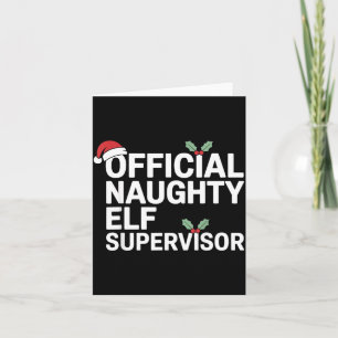 Vintage Sarcastische Hr Supervisor Kerstmis Matchi Kaart