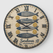 Vintage Sardines Grote Klok (Voorkant)