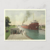 Vintage Sault Ste Marie Briefkaart (Voorkant)