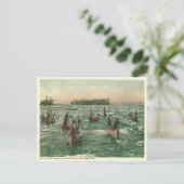 Vintage Sault Ste Marie Briefkaart (Staand voorkant)