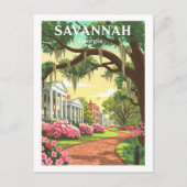 Vintage Savannah Georgia Briefkaart (Voorkant)