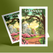 Vintage Savannah Georgia Briefkaart