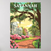 Vintage Savannah Georgia Poster (Voorkant)
