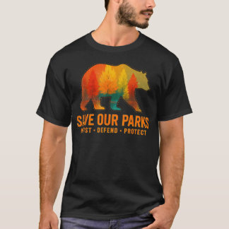 Vintage Save Our Parks Resist Nationaal Park T-shirt