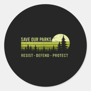 Vintage Save Our Parks Weersta Nationale Park Besc Ronde Sticker
