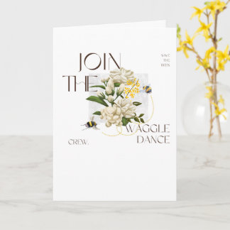 Vintage Save the Bees Waggle Dance Science teacher Kaart