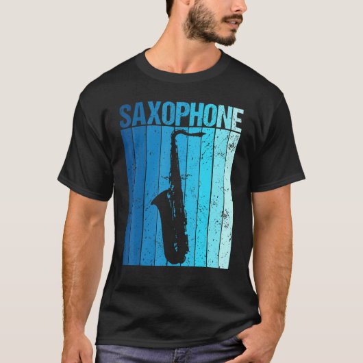 Vintage Saxophone Jazz Music Saxophonist T-shirt (Voorkant)