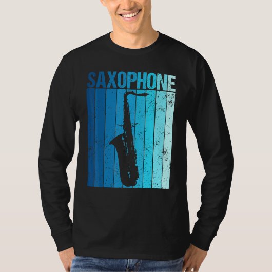 Vintage Saxophone Jazz Music Saxophonist T-shirt (Voorkant)