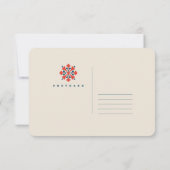 Vintage Scandinavian Christmas Pattern  RSVP Kaartje (Achterkant)