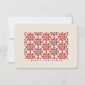 Vintage Scandinavian Christmas Pattern  RSVP Kaartje (Voorkant)