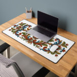 Vintage Scandinavian Rosemaling Pattern Large Desk Bureaumat<br><div class="desc">This premium desk mat features an intricate, traditional Rosemaling pattern, blending elegant floral scrolls with a sophisticated color palette. Designed to provide a smooth surface for your mouse and ultimate protection for your desk, it combines cultural artistry with modern functionality. Perfect for those who appreciate folk art, vintage aesthetics, or...</div>