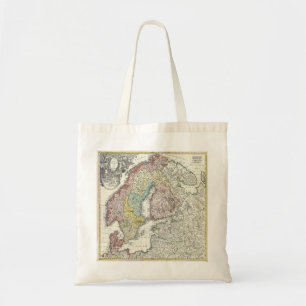 Vintage Scandinavië Kaart Tote Bag