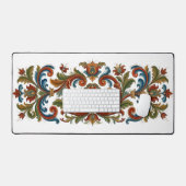 Vintage Scandinavisch Rosemaling patroon grote bur Bureaumat (Keyboard & Muis)