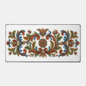 Vintage Scandinavisch Rosemaling patroon grote bur Bureaumat (Voorkant)