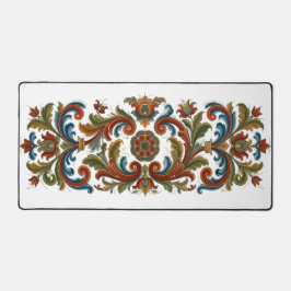 Vintage Scandinavisch Rosemaling patroon grote bur Bureaumat