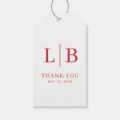 Vintage Scarlet Château Wedding Cadeaulabel (Voorkant)