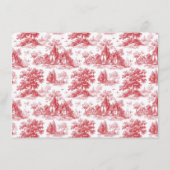 Vintage Scarlet Château Wedding Informatiekaartje (Achterkant)