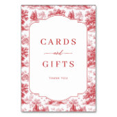 Vintage Scarlet Château Wedding Kaart (Achterkant)