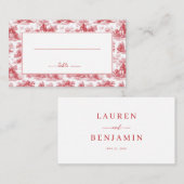 Vintage Scarlet Château Wedding Plaatskaartje (Voorkant / Achterkant)