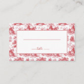 Vintage Scarlet Château Wedding Plaatskaartje (Voorkant)