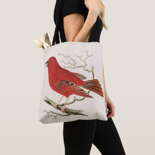 Vintage Scarlettanager Naturalist Vogel Decor Kuns Tote Bag