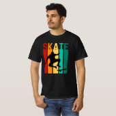 Vintage Schaats jong man T-shirt (Voorkant volledig)