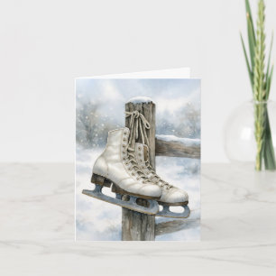 Vintage Schaatsen Aan Heiningpaal Kaart