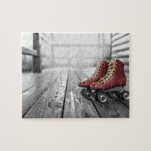 Vintage schaatsen legpuzzel (Horizontaal)