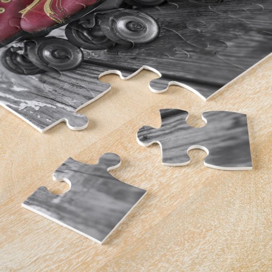 Vintage schaatsen legpuzzel (Zijkant)