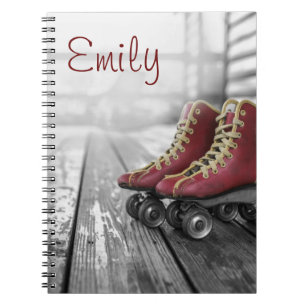 Vintage schaatsen notitieboek