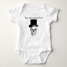vintage schedel Keep calm en spook op baby body Romper