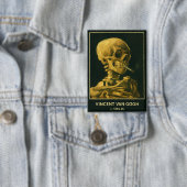Vintage Schedel Roken – Unieke Van Gogh geïnspiree Button (Insitu)
