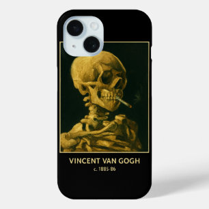 Vintage Schedel Roken – Unieke Van Gogh geïnspiree iPhone 15 Case