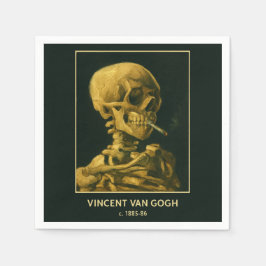 Vintage Schedel Roken – Unieke Van Gogh geïnspiree Servet