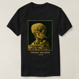 Vintage Schedel Roken – Unieke Van Gogh geïnspiree T-shirt