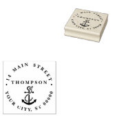 Vintage scheepsanker Preppy #2 adres Rubberstempel (Gestempeld)