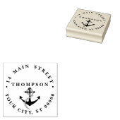 Vintage scheepsanker Preppy #2 adres Rubberstempel (Gestempeld)