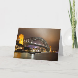 Vintage Schilderachtige Sydney Harbour Bridge Kaart
