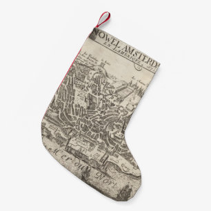 Vintage SchilderKaart van de Stad van New York Kleine Kerstsok