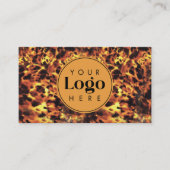 Vintage Schildpad Custom Bedrijfslogo QR Code Visitekaartje (Voorkant)