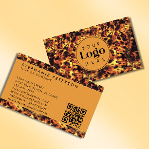 Vintage Schildpad Custom Bedrijfslogo QR Code Visitekaartje
