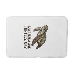 Vintage Schildpad Liefhebber Grappig Zee Schildpad Badmat