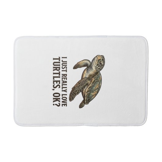 Vintage Schildpad Liefhebber Grappig Zee Schildpad Badmat (Voorkant)